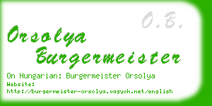 orsolya burgermeister business card